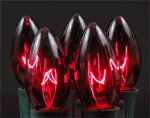Red Twinkle C9 Bulbs 7 Watt Replacement Lamps 25 Pack