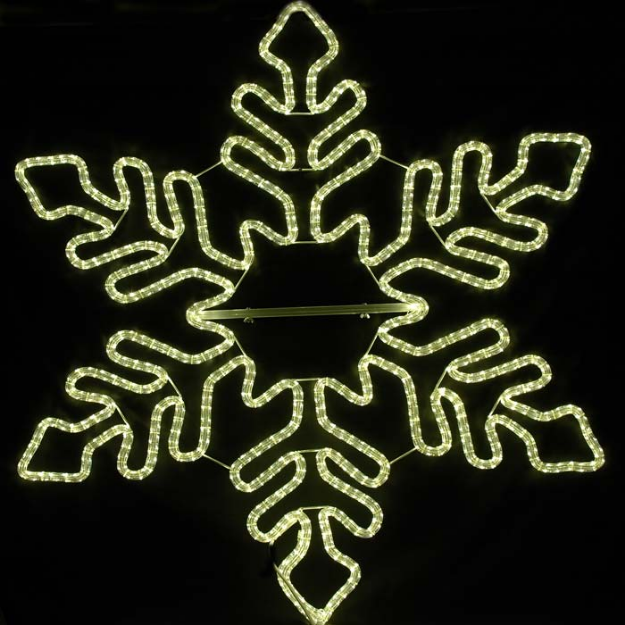 5' Fancy Warm white LED Snowflake