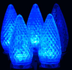 Twinkle Blue C9 LED Replacement Bulbs 25 Pack