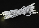 LED Curtain Twinkle Lights 20 LED Warm White Non-Connectable White Wire
