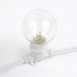 100' White Commercial Grade Stringer 80 Intermediate (e17) Base Sockets