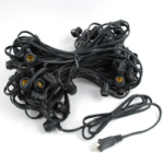 100' Black Commercial Grade Stringer 80 Intermediate (e17) Base Sockets