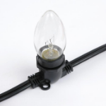 100' Black Commercial Grade Stringer 80 Intermediate (e17) Base Sockets