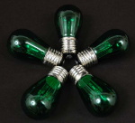 Green S14 LED Medium Base e26 Bulbs w/ 9 LEDs - 25pk