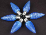 Twinkle Blue C9 LED Replacement Bulbs 25 Pack