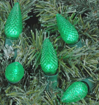 Twinkle Green C9 LED Replacement Bulbs 25 Pack