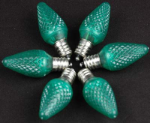 Twinkle Green C7 LED Replacement Bulbs 25 Pack