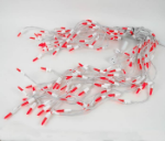 Red LED Icicle Lights on White Wire 150 Bulbs