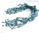 Pure White LED Icicle Lights on Green Wire 150 Bulbs
