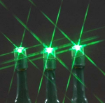 Green LED Solar Powered Lights 50 Light String Green Wire