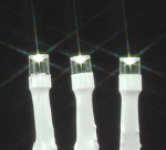 Warm White LED Solar Powered Lights 50 Light String White Wire