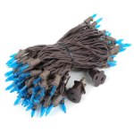 Teal Christmas Mini Lights 100 Light 50 Feet Long on Brown Wire
