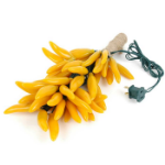 Yellow Chili Pepper Cluster Ristras 50 light