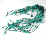 Green LED Icicle Lights on Green Wire 150 Bulbs