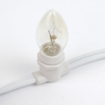 330' White Commercial Grade Stringer on Candelabra (e12) Base Sockets