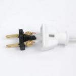 Heavy Duty White Male Plug