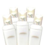 LED Curtain Twinkle Lights 35 LED Warm White Non-Connectable White Wire