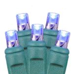 Purple LED Net Lights 4x6 Green Wire
