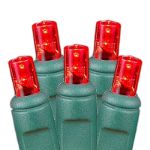 Red LED Net Lights 4x6 Green Wire
