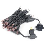 50 LED Pink LED Christmas Lights 11' Long on Black Wire