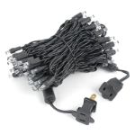Commercial Grade Wide Angle 100 LED Warm White 34' Long Black Wire