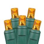 Amber/Orange LED Net Lights 4x6 Green Wire