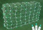 Green LED Net Lights, White Wire 4x6