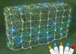 Multi LED Net Lights, White Wire 4x6