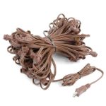 100' Brown Commercial Grade Stringer 100 Candelabra (e12) Base Sockets