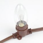 25' Brown Commercial Grade Stringer e17 Base Sockets