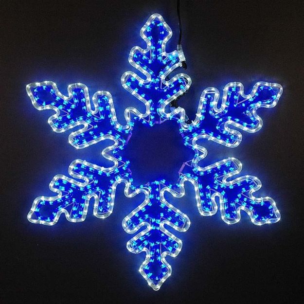 36" LED Snowflake-Cool White & Blue