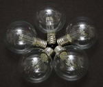 Warm White LED G50 Globe Bulbs - 5pk