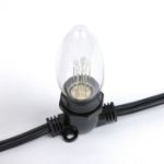 Yellow Smooth Glass C9 LED Bulbs - 5pk
