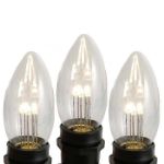 Warm White Smooth Glass C9 LED Bulbs - 5pk