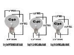 100 G40 Globe String Light Set with Multi Colored Bulbs on Brown Wire
