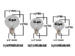 100 G30 Globe String Light Set with Clear Bulbs on Black Wire