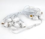 25 LED S14 Warm White Commercial Grade Light String Set on 37.5' of White Wire 