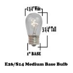 50 LED S14 Warm White Commercial Grade Light String Set on 100' of Brown Wire 