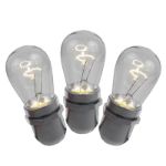  50 Clear S14 Commercial Grade Light String Set on 100' of White Wire 