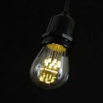 50 LED S14 Warm White Commercial Grade Light String Set on 100' of White Wire 