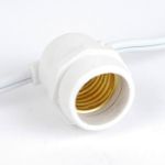 50 LED S14 Warm White Commercial Grade Light String Set on 100' of White Wire 