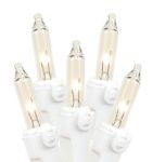 Clear 100 Light Random Twinkle Mini Lights 50' White Wire - Non Connectable