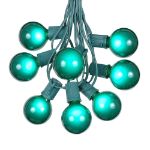 100 G50 Globe Light String Set with Green on Green Wire