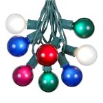 100 G50 Globe Light String Set with Multi on Green Wire