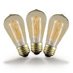 15 ST64 Vintage Edison String Light Set - 48' - Black Wire 