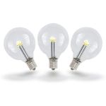 Warm White - G40 Glass LED Replacement Bulbs - 25 Pack