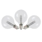 Warm White - G40 Glass LED Replacement Bulbs - 25 Pack