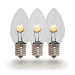 C7 - Warm White - Glass LED Replacement Bulbs - 25 Pack