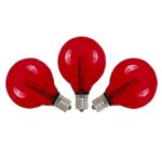 Red - G40 - Glass LED Replacement Bulbs - 25 Pack