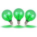 Green - G40 - Glass LED Replacement Bulbs - 25 Pack